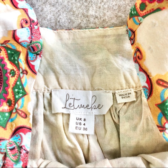 Anthropologie Let Me Be Abstract Ruffled Tank - Picture 9 of 13